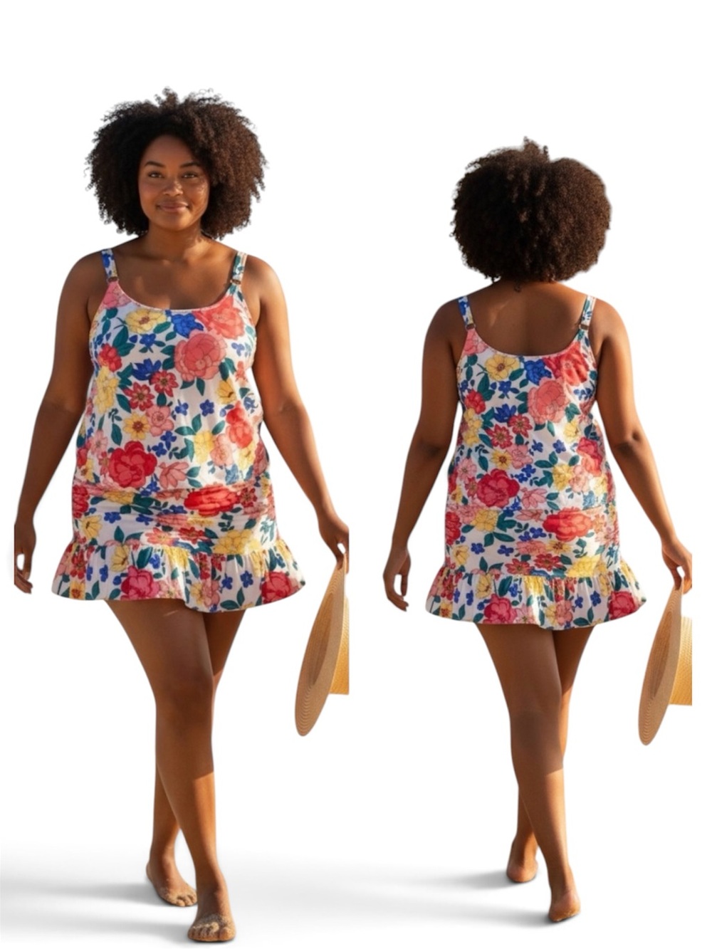 NWT Liz Claiborne Plus Size 24W Floral Skirted 2 Piece Swimsuit Set